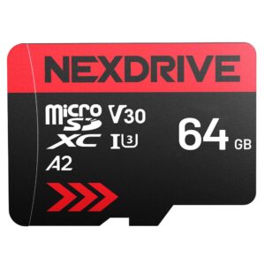 NEXDRIVE MT30 256GB Micro SDXC UHS-I U3 up to 100MB/s Full HD & 4K, Memory Card with Adapter, A2 for Smartphone, Tablets, Action Camera, Class 10, U3, V30