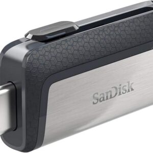 SanDisk Ultra Dual USB Drive 3.1, SDDDC2 32GB, Black, USB 3.1/Type C Reversible Connector, Retractable Design, Type-C OTG-Enabled Android Devices, 5Y