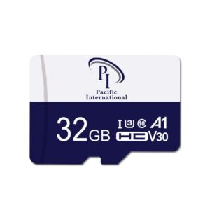 Pacific International 32GB microSDXC V30 A1 U3 130MB/s Memory Card Full HD & 4K UHD for Android Phones, Tablets, Action Camera, Drone Writing Speed with High Performance of Data Transfer