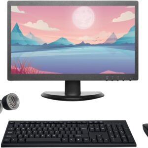 (Refurbished)Lenovo ThinkCentre Tiny 19" HD All-in-One Desktop Computer Set (Intel i5 6th Gen| 16 GB RAM| 256 GB SSD| 19" HD LED Monitor| Wireless KB & Mouse| Speakers| WiFi| Windows 11| MS Office)