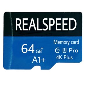 REALSPEED Plus 64GB microSDXC UHS-I U1 130MB/s Full HD & 4K UHD Memory Card