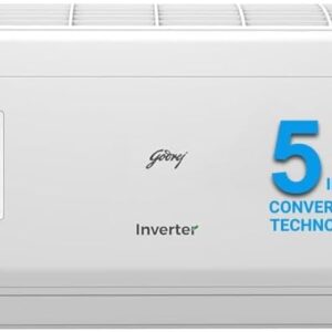 Godrej 2 Ton 3 Star, 5-In-1 Convertible Cooling, Inverter Split AC (Copper, I-Sense Technology, 2024 Model, AC 2T EI 24IINV3R32 WWR, White)