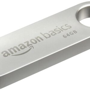 Amazon Basics 64 GB Flash Drive | USB 3.0 | Upto 150 MB/s | Silver