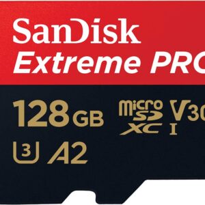 SanDisk Extreme Pro 128GB microSDXC UHS-I, V30, 200MB/s Read, 90MB/s Write, Memory Card for 4K Video on Smartphones, Action Cams and Drones