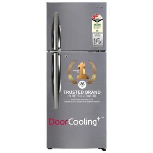 LG 242 L 3 Star Smart Inverter Frost-Free Double Door Refrigerator (GL-I292RPZX, Shiny Steel, Door Cooling+)