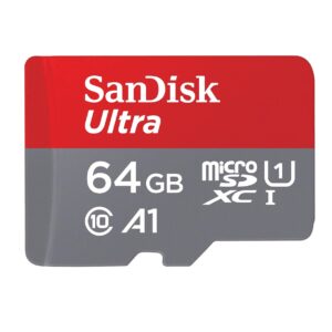 SanDisk Ultra 64GB microSDXC UHS-I, 140MB/s R, Memory Card, 10 Y Warranty, for Smartphones