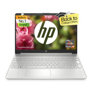 HP 15s, Ryzen 5-5500U, 16GB RAM/512GB SSD 15.6-inches(39.6 cm) FHD, Micro-Edge, Anti-Glare Laptop/Alexa Built-in/Windows 11 /AMD Radeon Graphics/Dual Speakers/MS Office 2021/1.69 Kg, 15s-eq2182AU