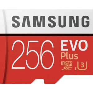 Samsung EVO Plus 256GB microSDXC UHS-I U3 100MB/s Full HD & 4K UHD Memory Card with Adapter (MB-MC256HA)