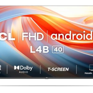 TCL 101 cm (40 inches) Mettalic Bezel-Less Full HD Smart Android LED TV 40L4B (Black)