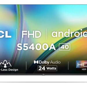 TCL 101 cm (40 inches) Bezel-Less S Series Full HD Smart Android LED TV 40S5400A (Black)