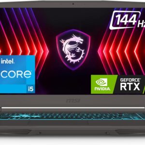 MSI Thin 15, Intel Core i5-12450H, 40CM FHD 144Hz Gaming Laptop(16GB/512GB NVMe SSD/Windows 11 Home/NVIDIA GeForce RTX 2050, Cosmos Gray/1.86Kg), B12UCX-1695IN