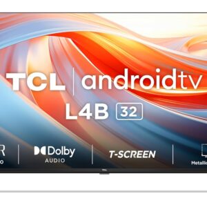 TCL 80.04 cm (32 inches) Metallic Bezel-Less HD Ready Smart Android LED TV 32L4B (Black)