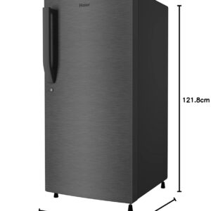 Haier 190L 5-Star Direct Cool Single Door Refrigerator (HED-205DS-P, Dazzle Steel, 2024 Model)