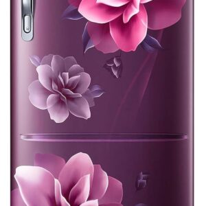 Samsung 183 L, 4 Star, Digital Inverter, Direct-Cool Single Door Refrigerator (RR20C1824CR/HL, Red, Camellia Purple, Base Stand Drawer, 2024 Model)