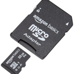 Amazon Basics 32GB MicroSDHC Memory Card with Adapter, Upto 98MB/s, IPX6, Temperature & Shock Resistant