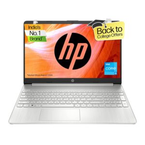 HP Laptop 15s, 12th Gen Intel Core i3, 15.6-inch (39.6 cm), 8GB DDR4, 512GB SSD, Thin & light, Dual speakers (Win 11, MSO 2021, Silver, 1.69 kg), fq5007TU / FQ5327TU