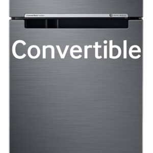 Samsung 236 L, 3 Star, Convertible, Digital Inverter with Display Frost Free Double Door Refrigerator (RT28C3733B1/HL, Black Matt, 2024 Model)