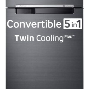 Samsung 363 L, 3 Star, Convertible 5-in-1 Digital Inverter with Display Frost Free Double Door Refrigerator (RT39C553EBX/HL, Luxe Black, 2024 Model)