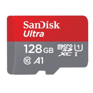 SanDisk Ultra 128GB microSDXC UHS-I, 140MB/s R, memory card, 10 Y Warranty, for Smartphones