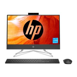 HP AIO PC 12th Gen Intel Core i3-1215U 21.5 inch(54.6 cm) FHD Anti Glare Display (8GB/1TB HDD+256GB SSD/Windows 11/Intel UHD Graphics/Wireless Keyboard & Mouse Combo/MS Office/Jet Black,22-dd2456in