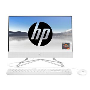 HP All-in-One PC AMD Ryzen 3 3250U 21.5 inch(54.6cm) FHD 8GB RAM, 512GB SSD, AMD Radeon Graphics, White Wired Keyboard Mouse Combo (Windows 11, MSO, Snow White, 5.7 Kg) 22-dd0304in