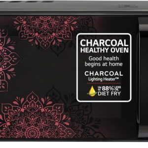 LG 28 L Charcoal Convection Healthy Microwave Oven (MJ2887BIUM, Black, Healthy Heart Recipes, Diet Fry, 360° Motorised Rotisserie & 10 Years of warranty on Charcoal Heater)