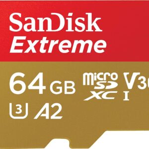 SanDisk Extreme 64GB microSDXC UHS-I, V30, 170MB/s Read,80MB/s Write, memory Card for 4K Video on Smartphones, Action Cams and Drones