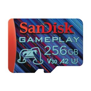 SanDisk Gameplay microSDXC UHS-I Card, 256GB Gaming microSDXC, 190MB/s, 130MB/s W, UHS-I, V30, U3, C10