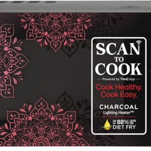 LG 28 L Scan to Cook Wi-Fi Enabled Charcoal Convection Healthy Microwave Oven (MJEN286VIW, Black, Heart Friendly Recipes & 360° Motorised Rotisserie)