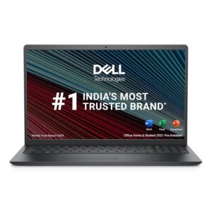 Dell 15 Thin & Light Laptop, 12th Gen Intel Core i5-1235U Processor, 8GB, 512GB SSD, 15.6″ (39.62cm) FHD Display, Win 11 + MSO’21, 15 Month McAfee Antivirus, Black, Spill-Resistant Keyboard,1.66kg