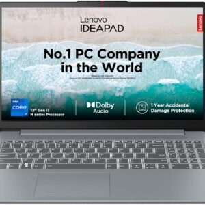 Lenovo IdeaPad Slim 3 13th Gen Intel Core i7-13620H 15" (38.1cm) FHD IPS 300 Nits Thin & Light Laptop (16GB/512GB SSD/Win 11/Office 2021/Alexa built-in/3 month Game Pass/Grey/1.62Kg), 83EM008GIN