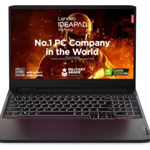 [Smart Choice] Lenovo IdeaPad Gaming 3 Laptop AMD Ryzen 5 5500H 15.6″ (39.62cm) FHD IPS 300nits 144Hz (8GB/512GB SSD/Win 11/NVIDIA RTX 2050 4GB/Alexa/3 Month Game Pass/Shadow Black/2.32Kg), 82K20289IN